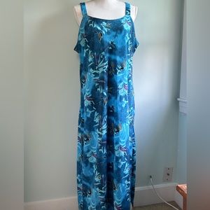 New Gear Blue Print Sleeveless Maxi Dress